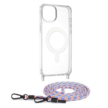 Husa Techsuit Acrylic MagSafe Crossbody pentru iPhone 15 Plus - Multicolor