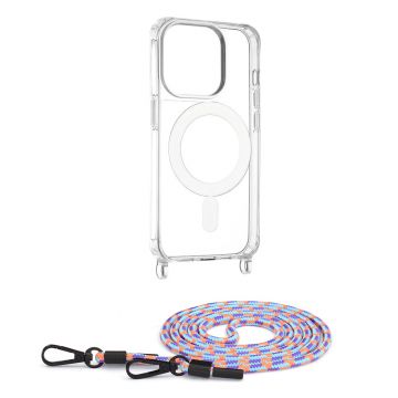 Husa Techsuit Acrylic MagSafe Crossbody pentru iPhone 15 Pro - Multicolor