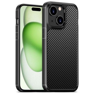 Husa Techsuit CarbonFuse pentru iPhone 15 - Negru