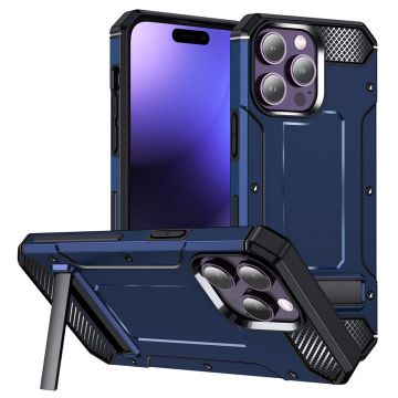 Husa Techsuit Hybrid Armor Kickstand pentru iPhone 15 Pro Max - Albastru