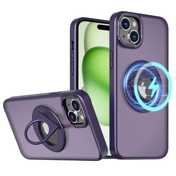 Husa Techsuit MagSafe Ghost Holder Series pentru iPhone 15 - Mov mat