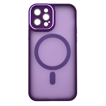 Husa tip MagSafe, Camera Protection Matte Silicon pentru iPhone 11 Mov Inchis
