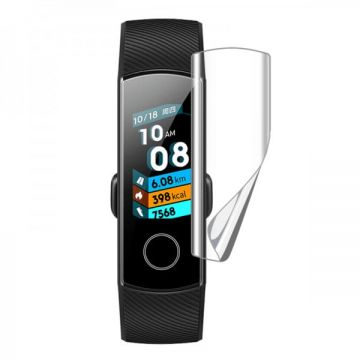 Set 3 folii de protectie ecran pentru Huawei Honor Band 4 / 5, din Hidrogel rezistent la zgarieturi, transparent