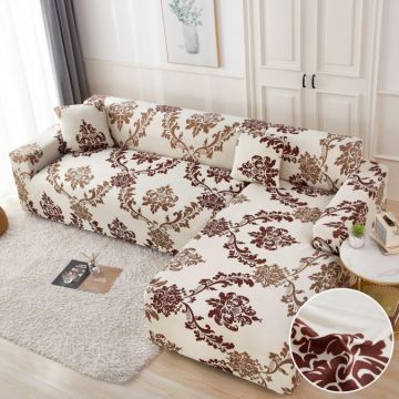 Set husa pentru coltar M + L Elastica Jojo Home Bej-Maro model elegant Set husa pentru coltar M + L Elastica Jojo Home Bej-Maro model elegant