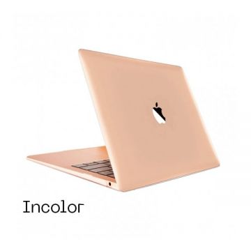 Set protectie 2 in 1 pentru MacBook Air 13.3 inch A1932/A2179/ A2337 cu husa din plastic lucios si folie ecran TPU, incolor