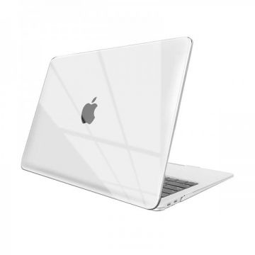 Set protectie 2 in 1 pentru MacBook Pro 13 inch 2016/2020, A1706 / A1708 / A1989 / A2159 / A2251/A2289 / A2338 cu husa din plastic lucios si folie ecran TPU, incolor