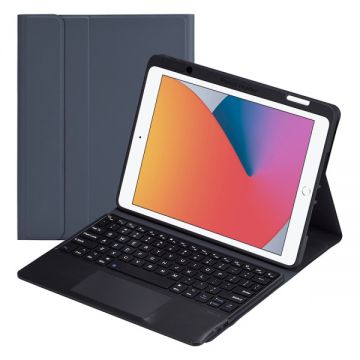 Husa carte cu tastatura si TouchPad Bluetooth pentru iPad Air 3, 10.5 inch / iPad Pro 10.5 inch/ iPad 8 / 7 10.2 inch,suport pentru Stylus, A2154 / A2123 / A2154 / A2152 / A1709 /A1852 / A1701 / A2428 / A2429 / A2430 / A2270 / A2200 / A2198 / A2197, gri
