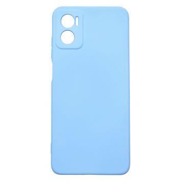 Husa de protectie din silicon pentru Motorola Moto E22, SoftTouch, interior microfibra, Albastru deschis