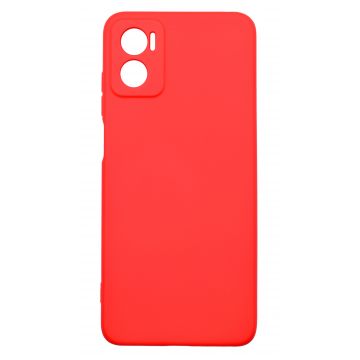 Husa de protectie din silicon pentru Motorola Moto E22, SoftTouch, interior microfibra, Rosu