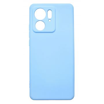 Husa de protectie din silicon pentru Motorola Moto Edge 40, SoftTouch, interior microfibra, Albastru deschis