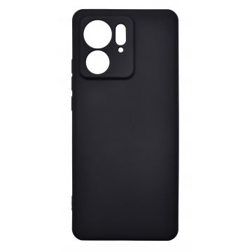 Husa de protectie din silicon pentru Motorola Moto Edge 40, SoftTouch, interior microfibra, Negru