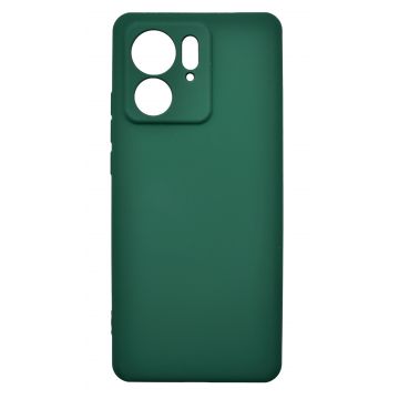 Husa de protectie din silicon pentru Motorola Moto Edge 40, SoftTouch, interior microfibra, Verde Inchis