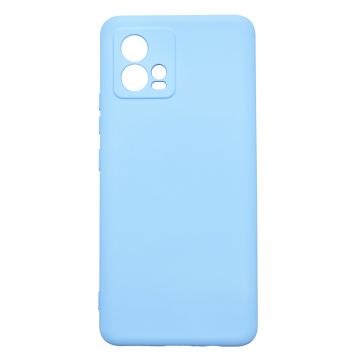 Husa de protectie din silicon pentru Motorola Moto G72, SoftTouch, interior microfibra, Albastru deschis