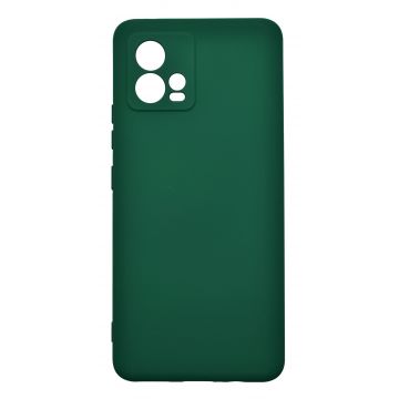 Husa de protectie din silicon pentru Motorola Moto G72, SoftTouch, interior microfibra, Verde Inchis