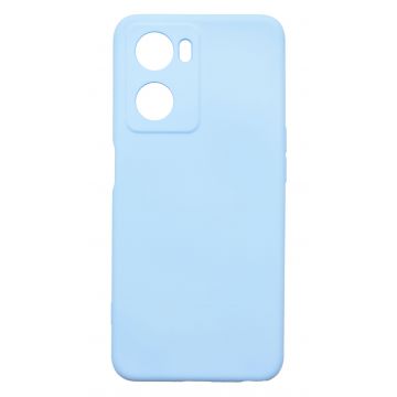 Husa de protectie din silicon pentru OPPO A57S, SoftTouch, interior microfibra, Albastru deschis