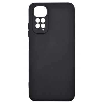 Husa de protectie din silicon pentru Redmi Note 11, SoftTouch, interior microfibra, Negru