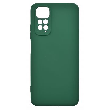 Husa de protectie din silicon pentru Redmi Note 11, SoftTouch, interior microfibra, Verde Inchis