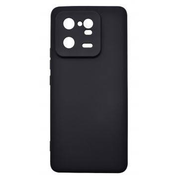 Husa de protectie din silicon pentru Xiaomi 13 Pro, SoftTouch, interior microfibra, Negru