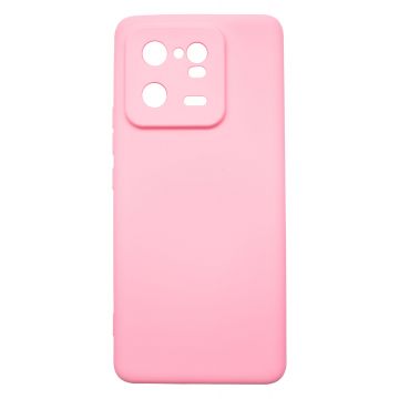 Husa de protectie din silicon pentru Xiaomi 13 Pro, SoftTouch, interior microfibra, Roz