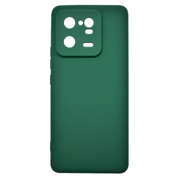 Husa de protectie din silicon pentru Xiaomi 13 Pro, SoftTouch, interior microfibra, Verde Inchis