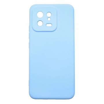 Husa de protectie din silicon pentru Xiaomi 13, SoftTouch, interior microfibra, Albastru deschis