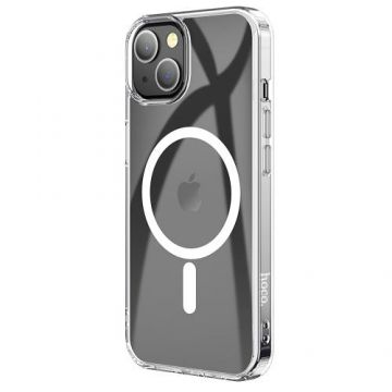 Husa MagSafe pentru Apple iPhone 15 Plus, HOCO, Magnetic Airbag, Transparenta