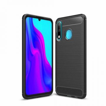 Husa pentru Huawei P30 lite, OEM, Carbon, Neagra