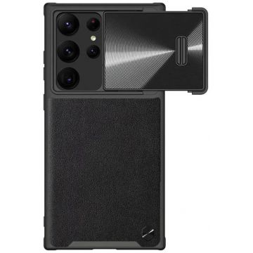 Husa pentru Samsung Galaxy S23 Ultra S918, Nillkin, Camshield Leather, Neagra