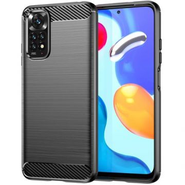 Husa pentru Xiaomi Redmi Note 11S / Note 11, Forcell, Carbon, Neagra