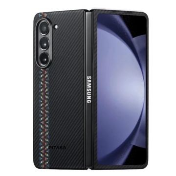 Husa Pitaka Fusion Weaving Air Case Rhapsody, 600D Aramida, pentru Samsung Galaxy Z Fold 5 (Negru)