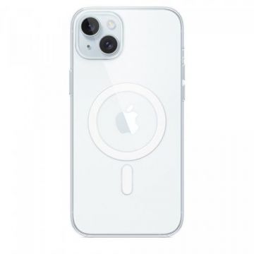 Husa protectie spate Apple Clear Case MagSafe pentru Apple iPhone 15 Plus (Transparent)