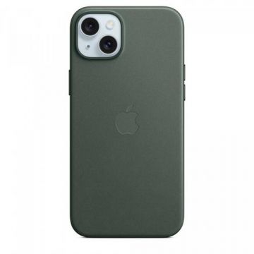 Husa protectie spate Apple FineWove Case MagSafe pentru Apple iPhone 15 Plus (Verde)