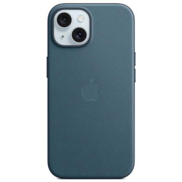 Husa Protectie Spate Apple FineWoven Case MagSafe pentru Apple iPhone 15 (Albastru)