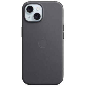 Husa Protectie Spate Apple FineWoven Case MagSafe pentru Apple iPhone 15 (Negru)