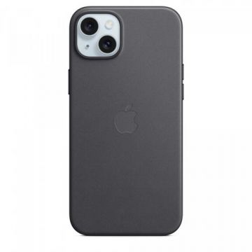 Husa protectie spate Apple FineWoven Case MagSafe pentru Apple iPhone 15 Plus (Negru)
