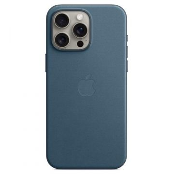 Husa Protectie Spate Apple FineWoven Case MagSafe pentru Apple iPhone 15 Pro Max (Albastru)