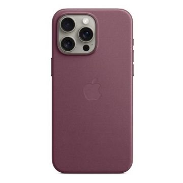 Husa Protectie Spate Apple FineWoven Case MagSafe pentru Apple iPhone 15 Pro Max (Visiniu)