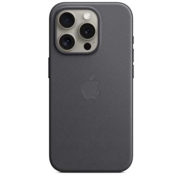 Husa Protectie Spate Apple FineWoven Case MagSafe pentru Apple iPhone 15 Pro (Negru)