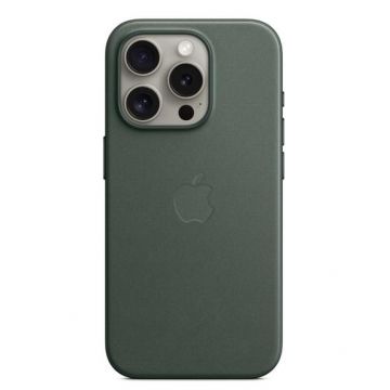 Husa Protectie Spate Apple FineWoven Case MagSafe pentru Apple iPhone 15 Pro (Verde)