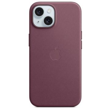 Husa Protectie Spate Apple FineWoven Case MagSafe pentru Apple iPhone 15 (Visiniu)