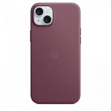 Husa protectie spate Apple Silicone Case MagSafe pentru Apple iPhone 15 Plus (Visiniu)