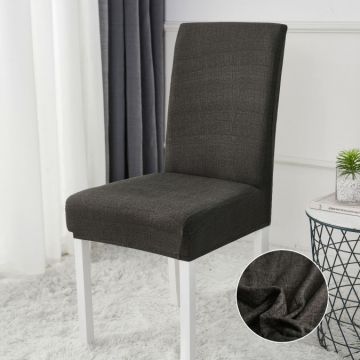 Set 6 huse universale pentru scaun ELASTICE Jojo Home Maro inchis uni