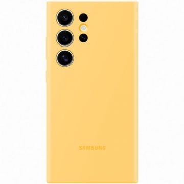 Husa de protectie Samsung Silicone Case pentru Galaxy S24 Ultra, YELLOW