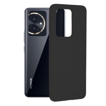 Husa de telefon compatibila Honor 100, Antiamprenta, Interior Microfibra, Camera Extra Pro, Black