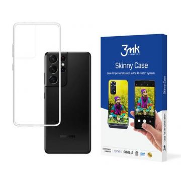 Husa pentru Samsung Galaxy S21 Ultra 5G G998, 3MK, Skinny, Transparenta