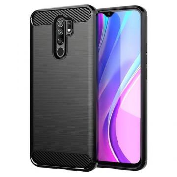 Husa pentru Xiaomi Redmi 9, OEM, Carbon, Neagra