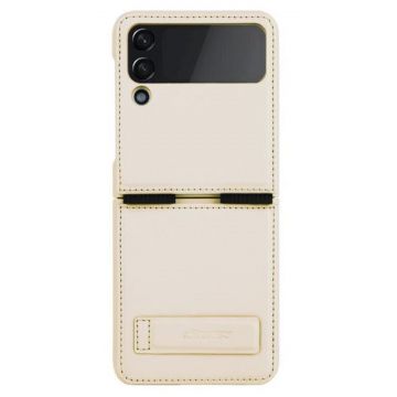 Husa Protectie Nillkin Qin Series Piele Ecologica pentru Samsung Galaxy Z Flip4, Alb