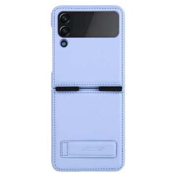 Husa Protectie Nillkin Qin Series Piele Ecologica pentru Samsung Galaxy Z Flip4, Albastru