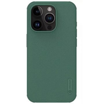 Husa Protectie Nillkin Super Frosted Shield Series pentru iPhone 15 Plus, Verde inchis