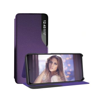 Husa Tip Carte compatibila Samsung Galaxy A15, Stand View, Purple